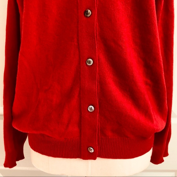 Saks 5th Avenue Cashmere Cardigan Button Slouchy Sweater Made in England… - Picture 3 of 9